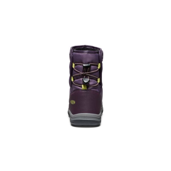 Big Kids' Puffrider Waterproof Winter Boot | Black Plum/Daiquiri Green