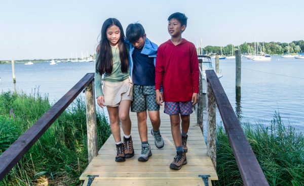 Big Kids' Targhee IV Waterproof Hiking Boot  |  Alloy/Granite Green