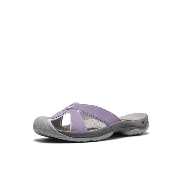Women's Bali Leather Slide Sandal | Purple Haze/Steel Grey