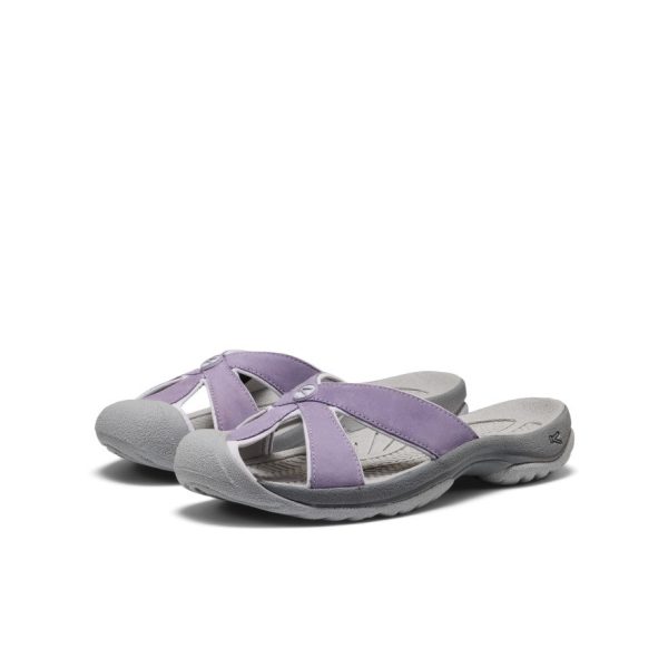 Women's Bali Leather Slide Sandal | Purple Haze/Steel Grey